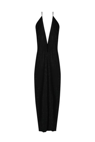 Long Jersey Dress With Rhinestones - Philosophy di Lorenzo Serafini - Modalova