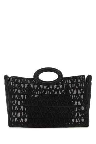 Black Toile Iconographe Le Troisiã¨me Shopping Bag - Valentino Garavani - Modalova