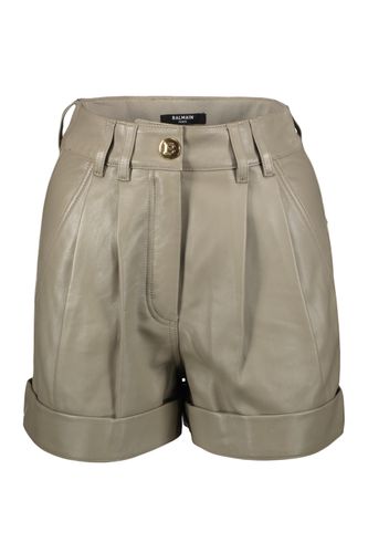 Balmain Leather Shorts - Balmain - Modalova