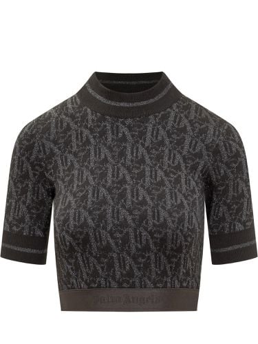 Monogram-jacquard Knitted Top - Palm Angels - Modalova