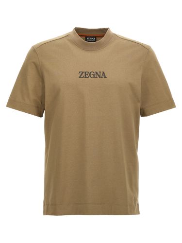 Zegna Logo Print T-shirt - Zegna - Modalova