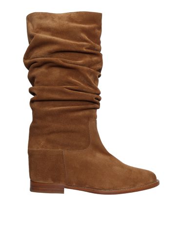 Via Roma 15 Brown Curled Boot - Via Roma 15 - Modalova