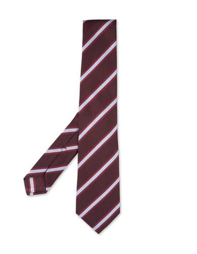 Kiton Brown Mogador Regimental Tie - Kiton - Modalova