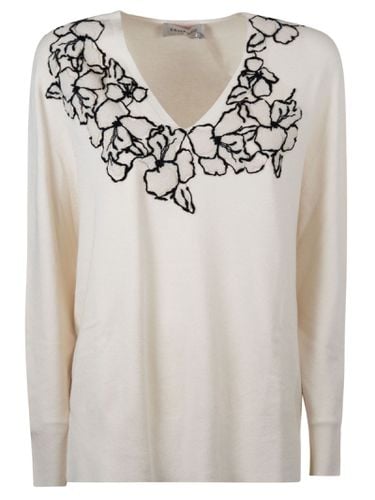 Floral Embroidery Jumper - Ermanno Firenze - Modalova