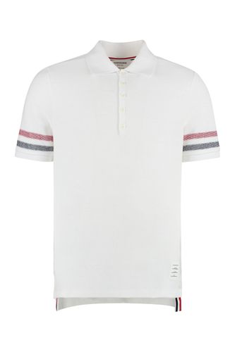 Short Sleeve Cotton Polo Shirt - Thom Browne - Modalova