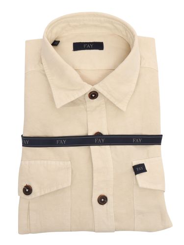 Fay Beige Shirt - Fay - Modalova