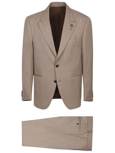 Lardini Beige Stretch Wool Suit - Lardini - Modalova