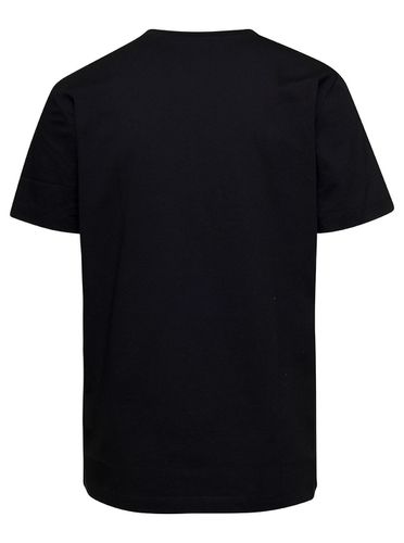 Crewneck T-shirt With Contrasting Logo Lettering Print In Cotton Man - Versace - Modalova