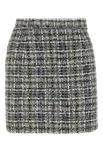 Embroidered Tweed Mini Skirt - Alessandra Rich - Modalova