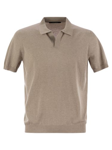 Basic Short-sleeved Cotton Polo Shirt - Tagliatore - Modalova