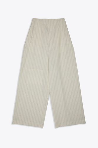 Pantalone Off white pinstriped baggy tailored pant - MM6 Maison Margiela - Modalova
