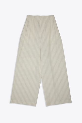 Pantalone Off White Pinstriped Baggy Tailored Pant - MM6 Maison Margiela - Modalova