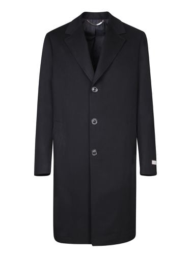 Canali Wool And Cashmere Black Coat - Canali - Modalova