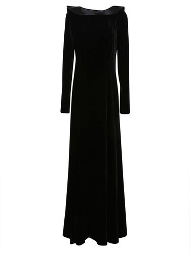 Crater Highneck Velvet Dress - Alberta Ferretti - Modalova