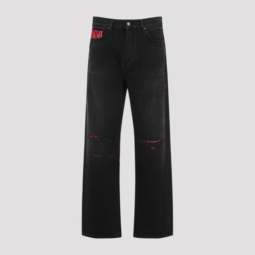 AMIRI Bandana Repair Straight Jeans - AMIRI - Modalova