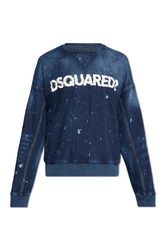Denim Sweatshirt With Logo - Dsquared2 - Modalova