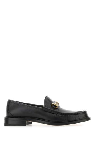 Gucci Black Leather Loafers - Gucci - Modalova