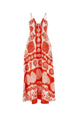 Printed Linen Blend Ainika Dress - Farm Rio - Modalova