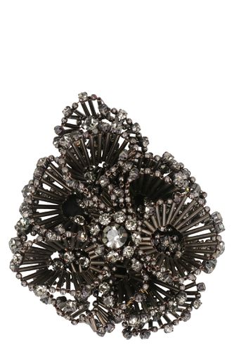 Floral Metal Brooch - Alberta Ferretti - Modalova