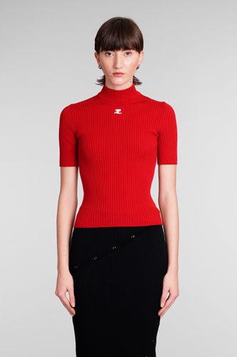Courrèges T-shirt In Red Viscose - Courrèges - Modalova