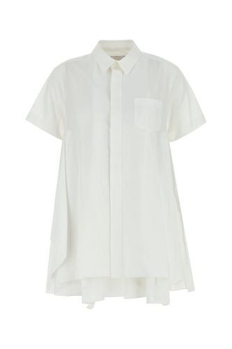 Sacai White Poplin Mini Shirt Dress - Sacai - Modalova