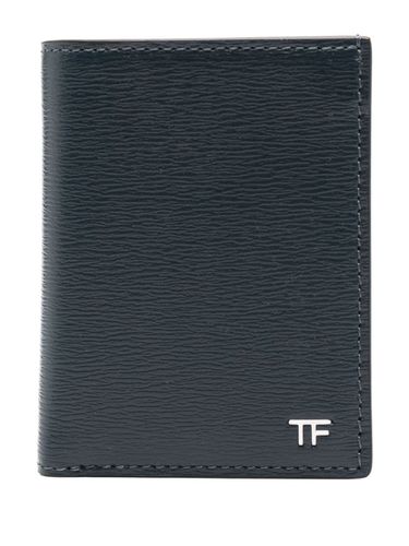 Horizontal Grain Leather T Line Folding Cardholder - Tom Ford - Modalova