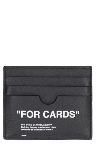 Printed Leather Card Holder - Off-White - Modalova