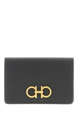 Ferragamo Black Leather Card Holder - Ferragamo - Modalova