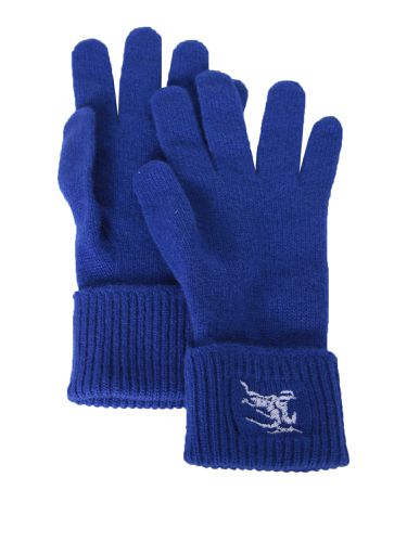 Burberry Cashmere-blend Blue Gloves - Burberry - Modalova