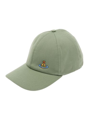 Baseball Cap With Orb Embroidery In Cotton Man - Vivienne Westwood - Modalova