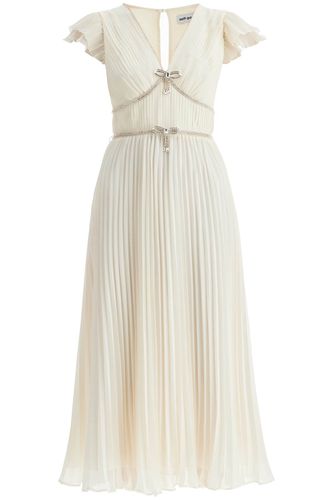 Midi Pleated Chiffon Dress - self-portrait - Modalova