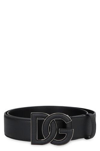 Calf Leather Belt With Buckle - Dolce & Gabbana - Modalova