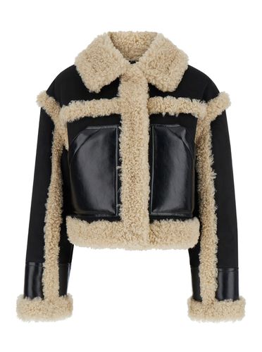 Edith Crop Jacket In Eco-shearling And Tech Fabric Woman - STAND STUDIO - Modalova