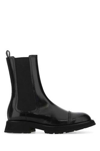 Black Leather Ankle Boots - Alexander McQueen - Modalova