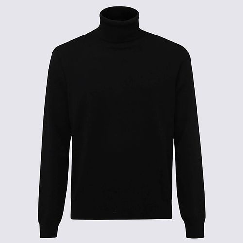 Malo Black Wool Knitwear - Malo - Modalova