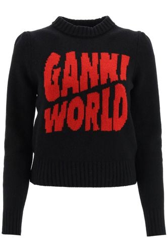 Ganni Intarsia Crew-neck Sweater - Ganni - Modalova