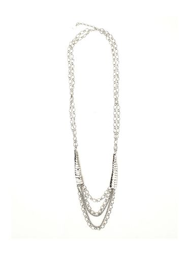 Silver Colored Multi Layer Necklace In Metal Woman - Alberta Ferretti - Modalova