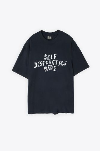 Tee New Bobai Black cotton t-shirt with front slogan print and back garphic - Stone Destruct Tee - 44 Label Group - Modalova