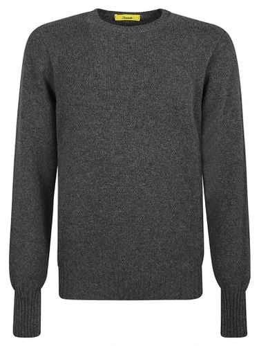 Round Neck Rib Trim Plain Sweater - Drumohr - Modalova