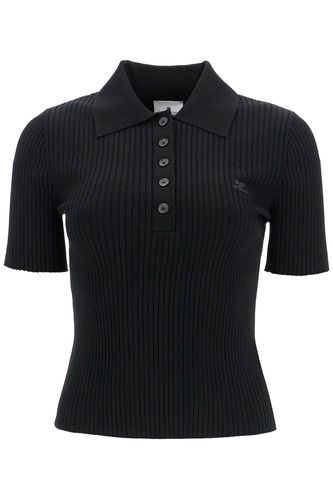 Short-sleeved Ribbed Polo - Courrèges - Modalova