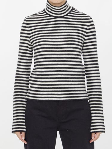 Striped Turtleneck Sweater In Two-tone Wool - Jil Sander - Modalova