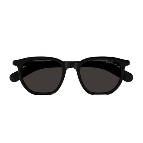 Mb0353s Linea Snowcap 001 Black Grey Sunglasses - Montblanc - Modalova