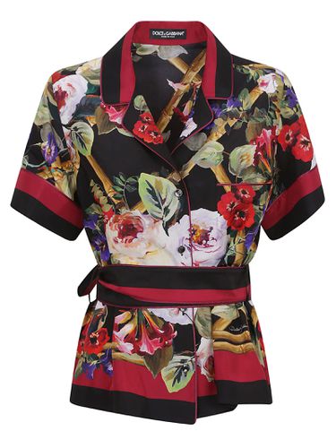 Dolce & Gabbana Flower Belted Shirt - Dolce & Gabbana - Modalova