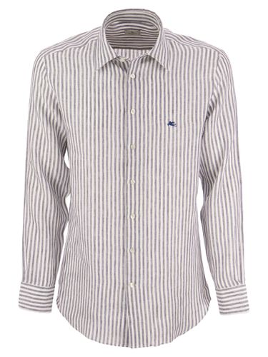 Etro Striped Linen Shirt - Etro - Modalova