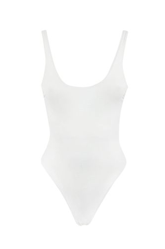 One-piece Swimsuit In Lycra And Rhinestone Logo - Elisabetta Franchi - Modalova