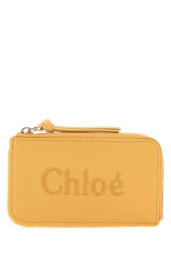 Chloé Mustard Leather Card Holder - Chloé - Modalova