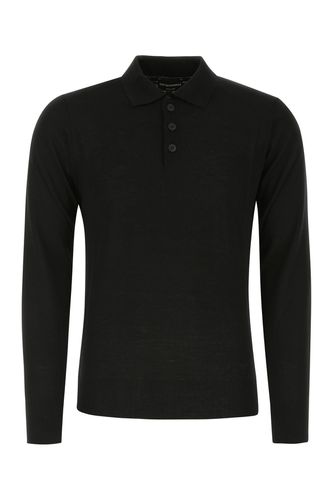 Wool Polo Shirt - Emporio Armani - Modalova