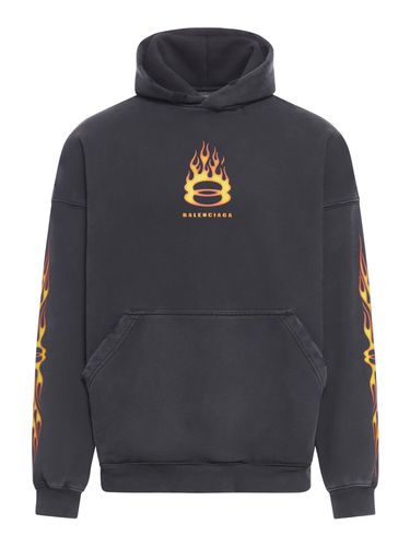 Balenciaga Logo Embroidered Hoodie - Balenciaga - Modalova