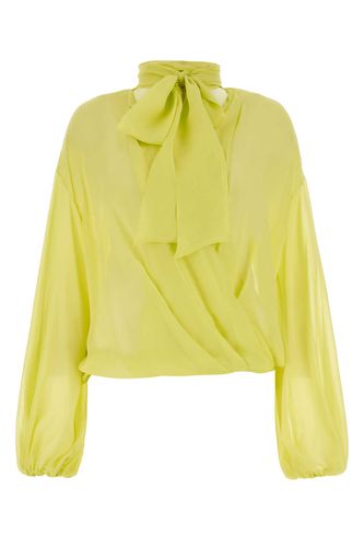 Blumarine Yellow Crepe Blouse - Blumarine - Modalova