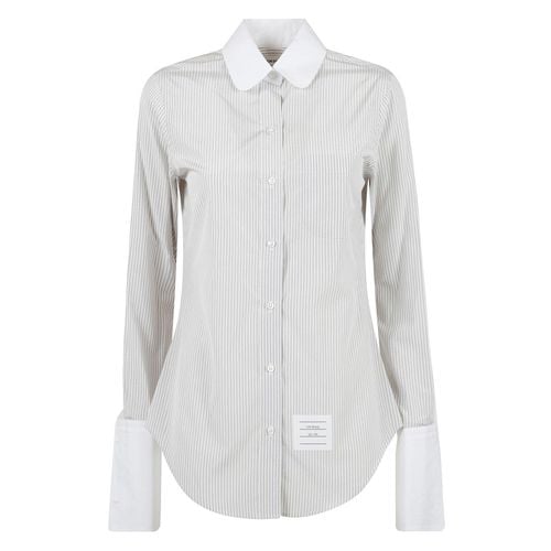 University Stripe Round Collar Shirt - Thom Browne - Modalova